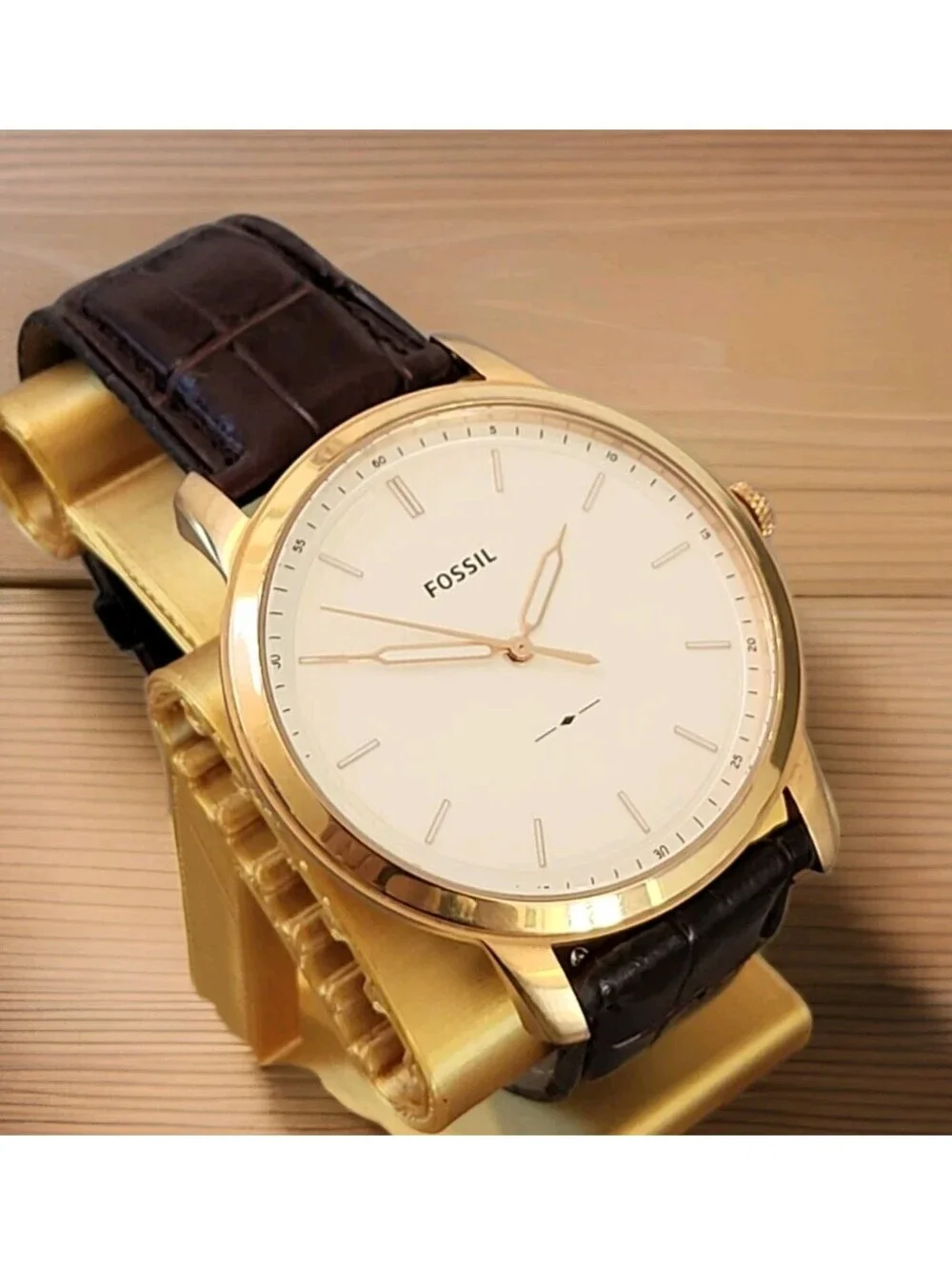 The Minimalist by Fossil 44mm Luxury Men's Watch StainlessSteel Cream Dial LNWOT
